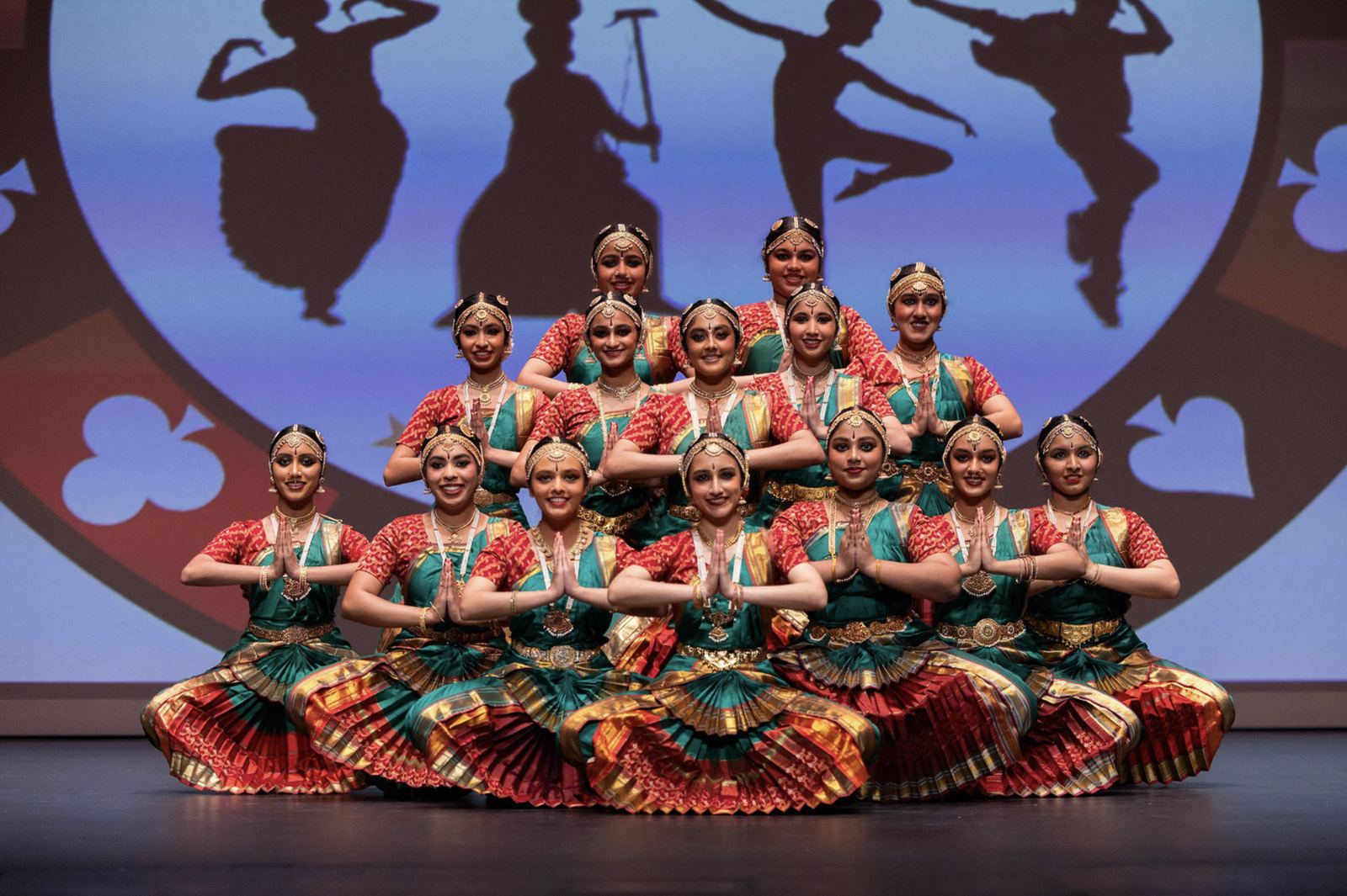 Chak De C'ville classical dance team on stage